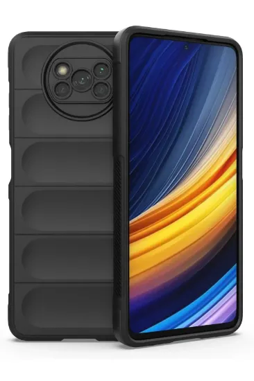 Newface Xiaomi Pocophone X3 Kılıf Optimum Silikon - Siyah resmi