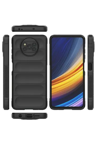 Newface Xiaomi Pocophone X3 Kılıf Optimum Silikon - Siyah resmi