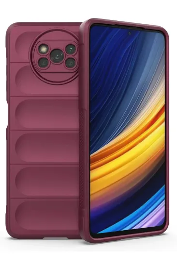 Newface Xiaomi Pocophone X3 Kılıf Optimum Silikon - Bordo resmi
