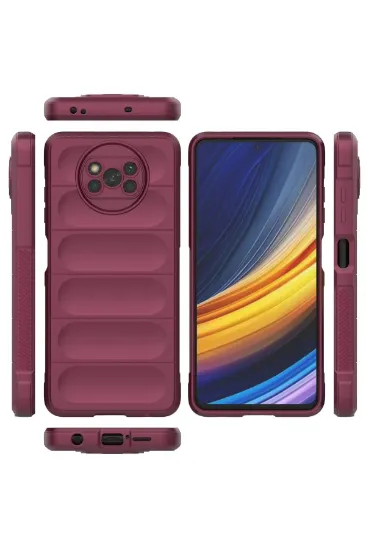 Newface Xiaomi Pocophone X3 Kılıf Optimum Silikon - Bordo resmi