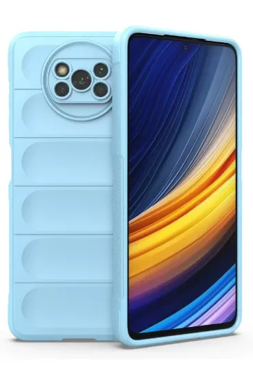 Newface Xiaomi Pocophone X3 Kılıf Optimum Silikon - Sky Blue resmi