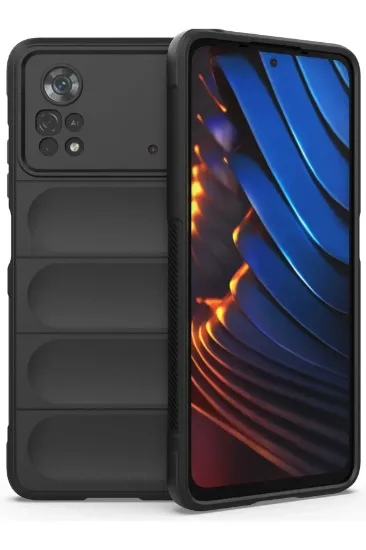Newface Xiaomi Poco X4 Pro 5G Kılıf Optimum Silikon - Siyah resmi