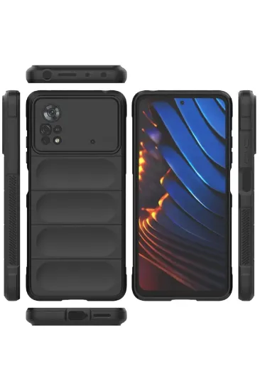 Newface Xiaomi Poco X4 Pro 5G Kılıf Optimum Silikon - Siyah resmi