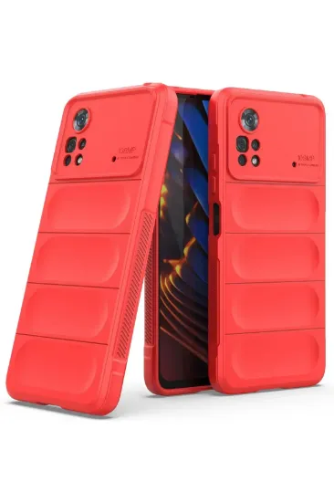 Newface Xiaomi Poco X4 Pro 5G Kılıf Optimum Silikon - Kırmızı resmi