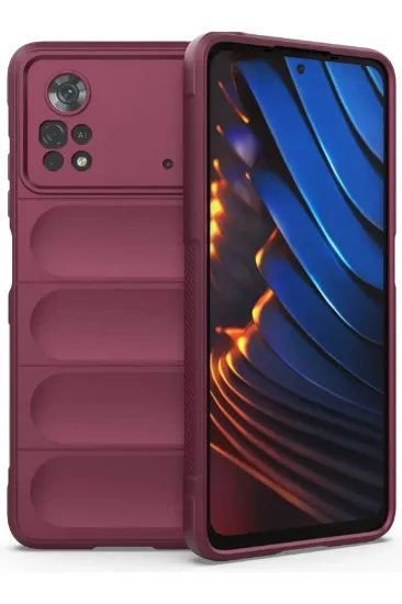 Newface Xiaomi Poco X4 Pro 5G Kılıf Optimum Silikon - Bordo resmi