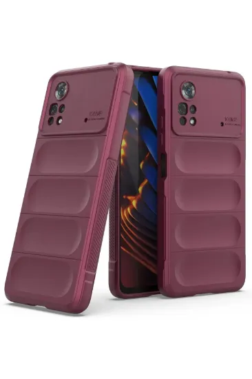 Newface Xiaomi Poco X4 Pro 5G Kılıf Optimum Silikon - Bordo resmi