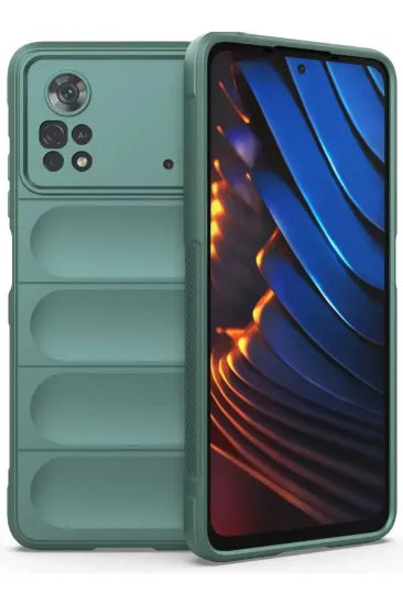 Newface Xiaomi Poco X4 Pro 5G Kılıf Optimum Silikon - Koyu Yeşil resmi
