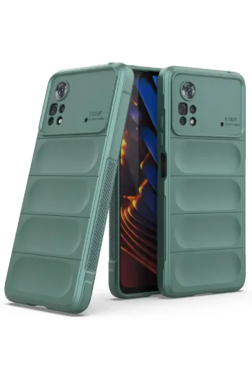 Newface Xiaomi Poco X4 Pro 5G Kılıf Optimum Silikon - Koyu Yeşil resmi