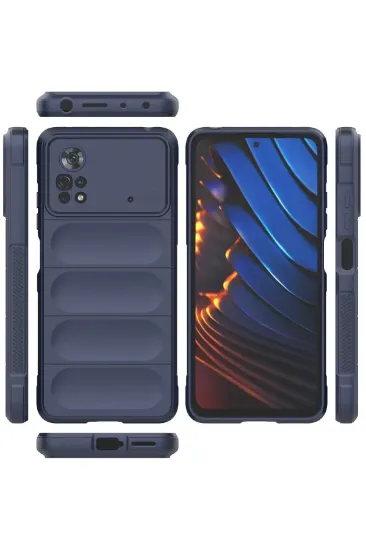 Newface Xiaomi Poco X4 Pro 5G Kılıf Optimum Silikon - Lacivert resmi