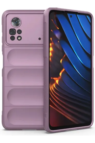 Newface Xiaomi Poco X4 Pro 5G Kılıf Optimum Silikon - Mor resmi