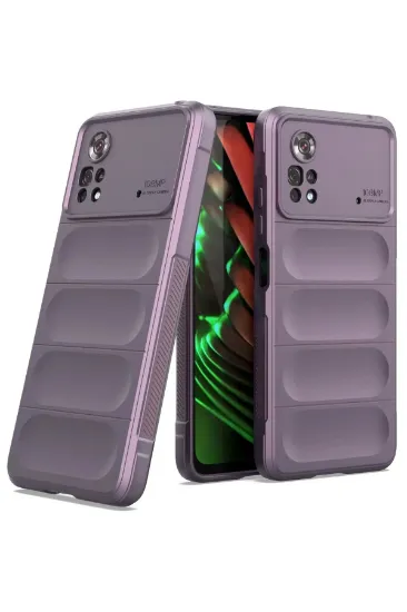 Newface Xiaomi Poco X4 Pro 5G Kılıf Optimum Silikon - Mor resmi