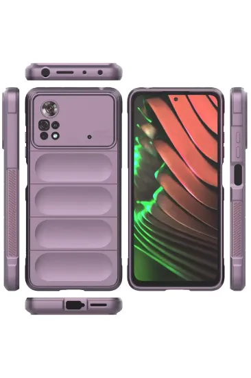Newface Xiaomi Poco X4 Pro 5G Kılıf Optimum Silikon - Mor resmi