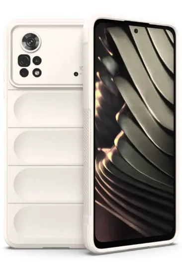 Newface Xiaomi Poco X4 Pro 5G Kılıf Optimum Silikon - Krem resmi