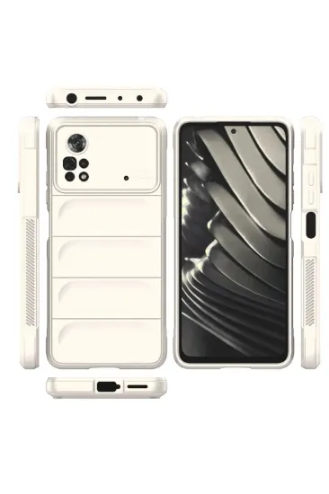 Newface Xiaomi Poco X4 Pro 5G Kılıf Optimum Silikon - Krem resmi