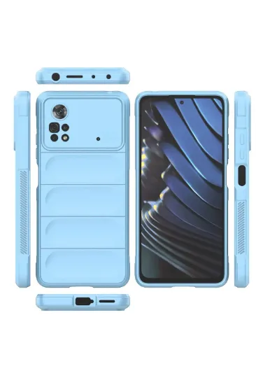 Newface Xiaomi Poco X4 Pro 5G Kılıf Optimum Silikon - Sky Blue resmi