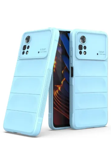 Newface Xiaomi Poco X4 Pro 5G Kılıf Optimum Silikon - Sky Blue resmi