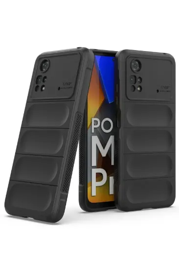 Newface Xiaomi Poco M4 Pro 4G Kılıf Optimum Silikon - Siyah resmi