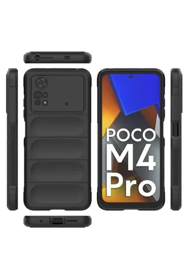 Newface Xiaomi Poco M4 Pro 4G Kılıf Optimum Silikon - Siyah resmi