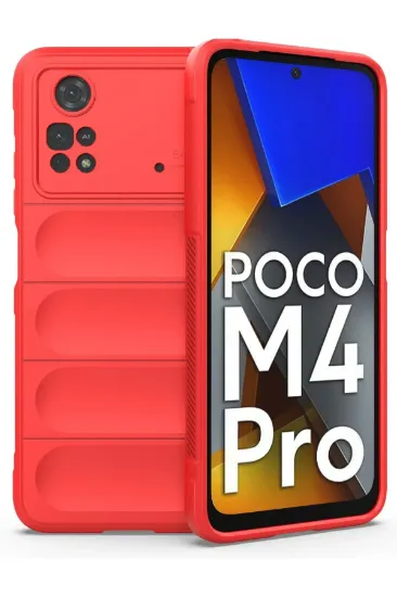 Newface Xiaomi Poco M4 Pro 4G Kılıf Optimum Silikon - Kırmızı resmi