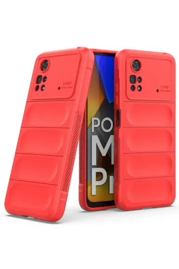 Newface Xiaomi Poco M4 Pro 4G Kılıf Optimum Silikon - Kırmızı resmi