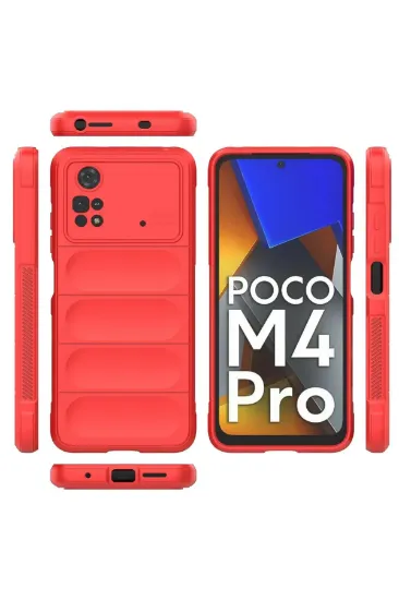 Newface Xiaomi Poco M4 Pro 4G Kılıf Optimum Silikon - Kırmızı resmi