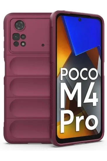 Newface Xiaomi Poco M4 Pro 4G Kılıf Optimum Silikon - Bordo resmi