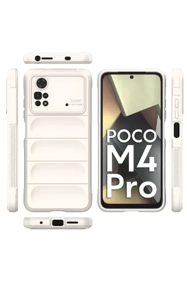 Newface Xiaomi Poco M4 Pro 4G Kılıf Optimum Silikon - Krem resmi