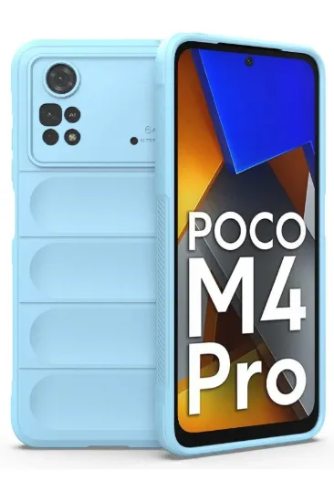 Newface Xiaomi Poco M4 Pro 4G Kılıf Optimum Silikon - Sky Blue resmi