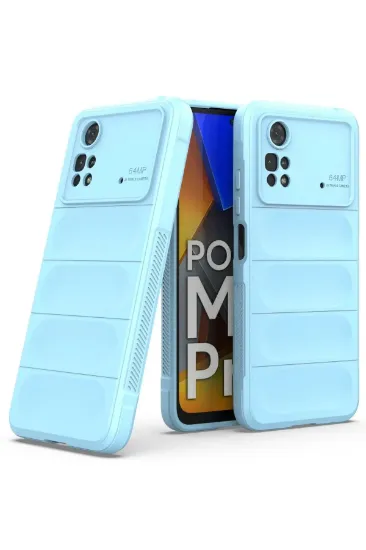 Newface Xiaomi Poco M4 Pro 4G Kılıf Optimum Silikon - Sky Blue resmi
