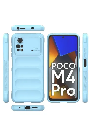 Newface Xiaomi Poco M4 Pro 4G Kılıf Optimum Silikon - Sky Blue resmi