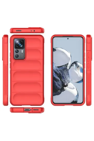 Newface Xiaomi Mi 12T Pro Kılıf Optimum Silikon - Kırmızı resmi
