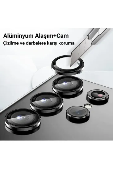 Newface Samsung Galaxy Z Flip 5 Valdez Metal Kamera Lens - Siyah resmi