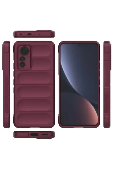 Newface Xiaomi Mi 12 Lite Kılıf Optimum Silikon - Bordo resmi
