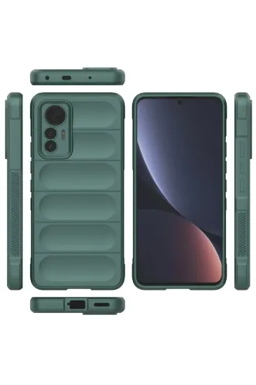 Newface Xiaomi Mi 12 Lite Kılıf Optimum Silikon - Koyu Yeşil resmi