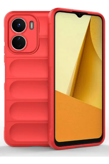 Newface Vivo Y16 Kılıf Optimum Silikon - Kırmızı resmi
