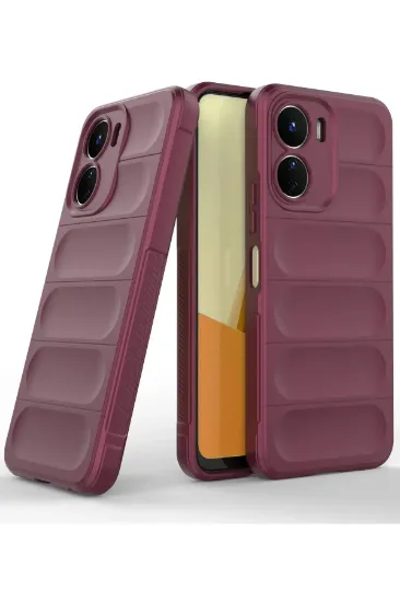 Newface Vivo Y16 Kılıf Optimum Silikon - Bordo resmi