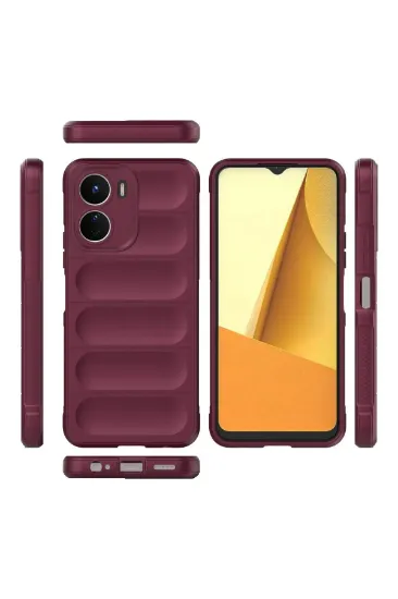 Newface Vivo Y16 Kılıf Optimum Silikon - Bordo resmi