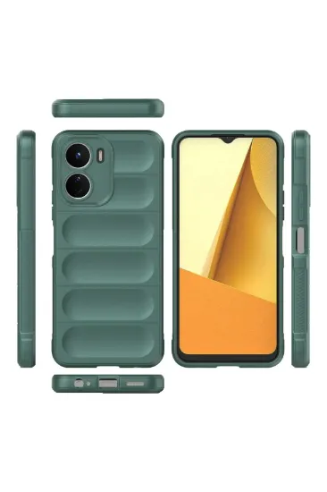 Newface Vivo Y16 Kılıf Optimum Silikon - Koyu Yeşil resmi