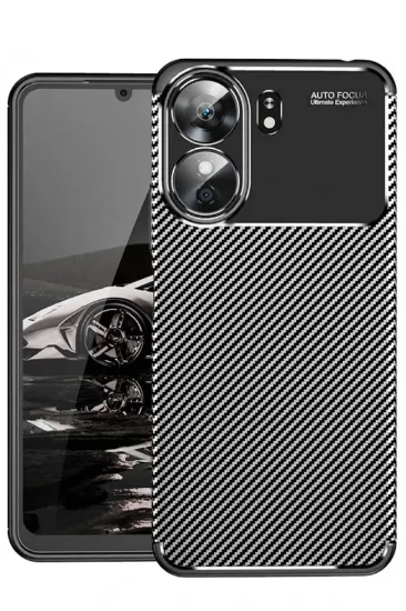 Newface Xiaomi Redmi 13C Kılıf Auto Focus Karbon Kapak - Siyah resmi