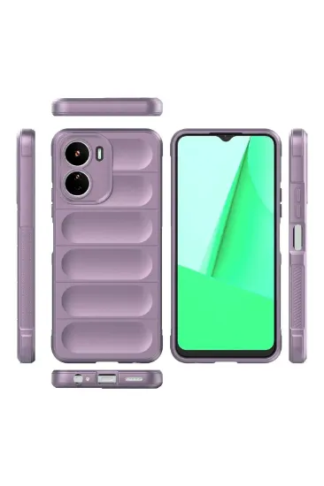 Newface Vivo Y16 Kılıf Optimum Silikon - Mor resmi