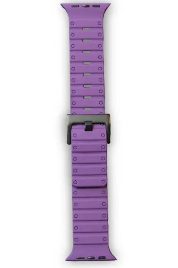 Newface Apple Watch 42mm Magnus Mıknatıslı Silikon Kordon - Mor resmi