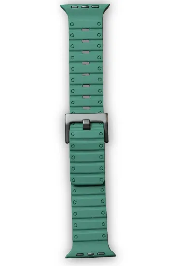 Newface Apple Watch 42mm Magnus Mıknatıslı Silikon Kordon - Koyu Yeşil resmi
