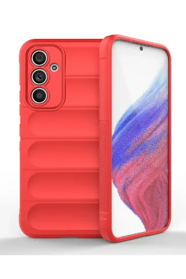 Newface Samsung Galaxy A54 5G Kılıf Optimum Silikon - Kırmızı resmi
