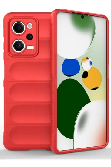 Newface Xiaomi Redmi Note 12 Pro 5G Kılıf Optimum Silikon - Kırmızı resmi