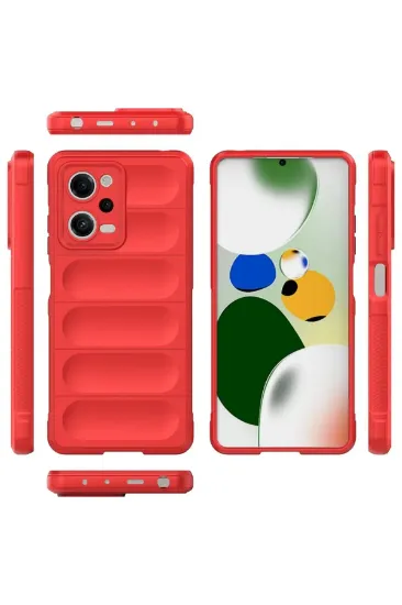 Newface Xiaomi Redmi Note 12 Pro 5G Kılıf Optimum Silikon - Kırmızı resmi