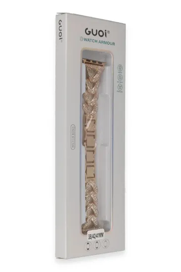 Newface Apple Watch 38mm Node Taşlı Kordon - Rose Gold resmi