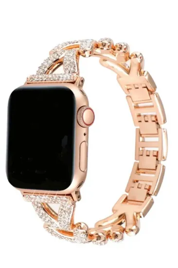 Newface Apple Watch 38mm Node Taşlı Kordon - Titanyum resmi