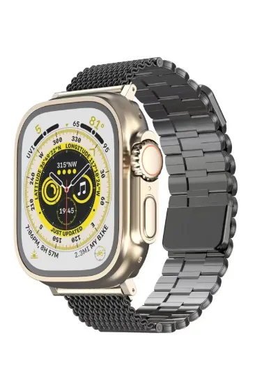 Newface Apple Watch 42mm Ascend Metal Kordon - Gri resmi