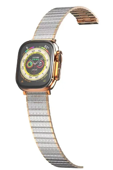 Newface Apple Watch 38mm Made Metal Kordon - Gümüş-Rose Gold resmi
