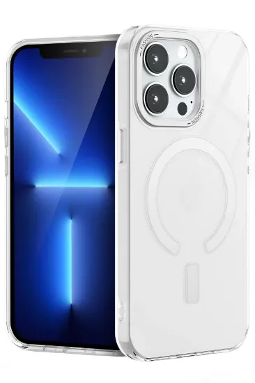 Newface iPhone 14 Pro Kılıf Troy Magsafe Kapak - Beyaz resmi